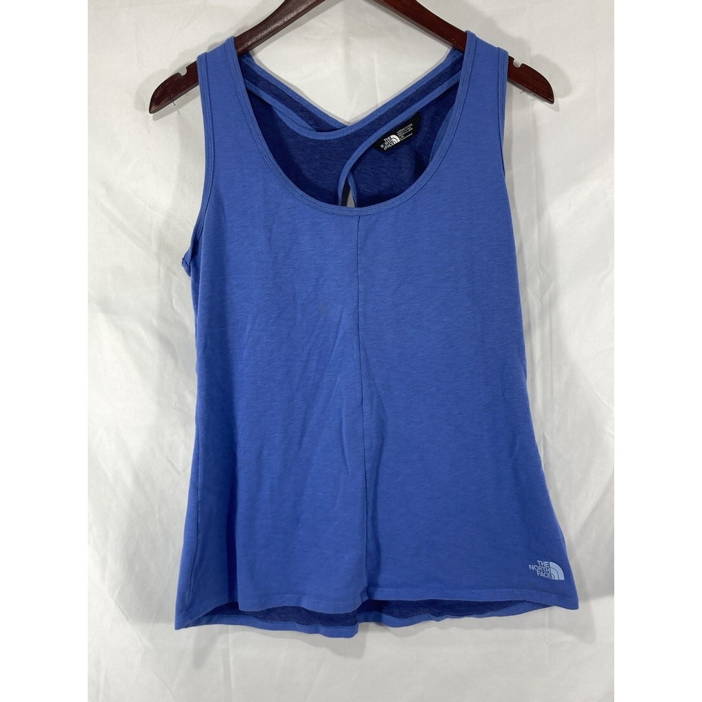 The North Face Women's Size XL Blue Strappy Cotton Tencel Blend Tank Top